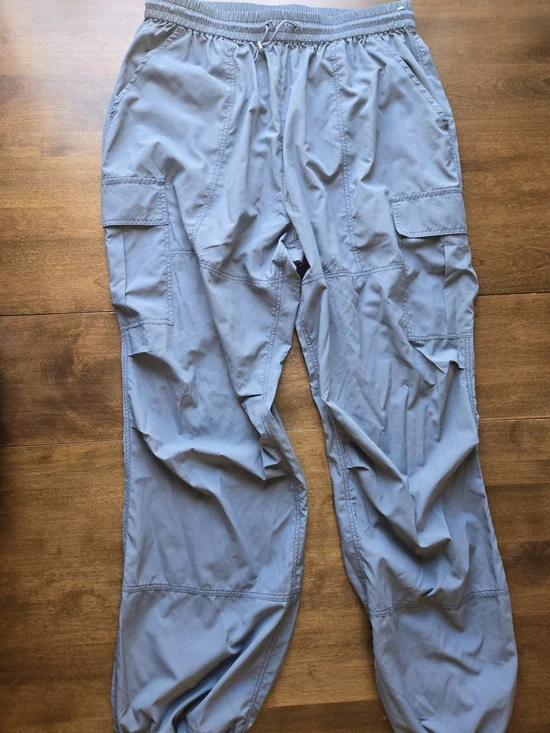 UGG Gray Cargo Pants Large Elastic Waist Lightweight Utility Streetwear - Picture 1 of 7